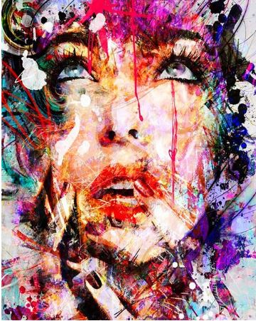 A Beautiful Girl With Red Lips - Paint by Numbers