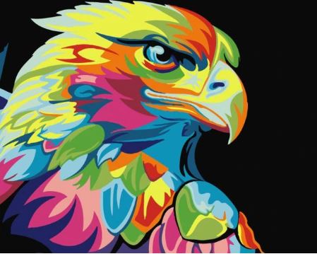 Colorful American Eagle - Paint by Numbers Kit