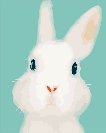 Cute Rabbit Painting - Paint by Numbers Kit
