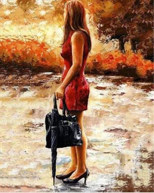 Beautiful Girl With High Heels - Paint by Numbers