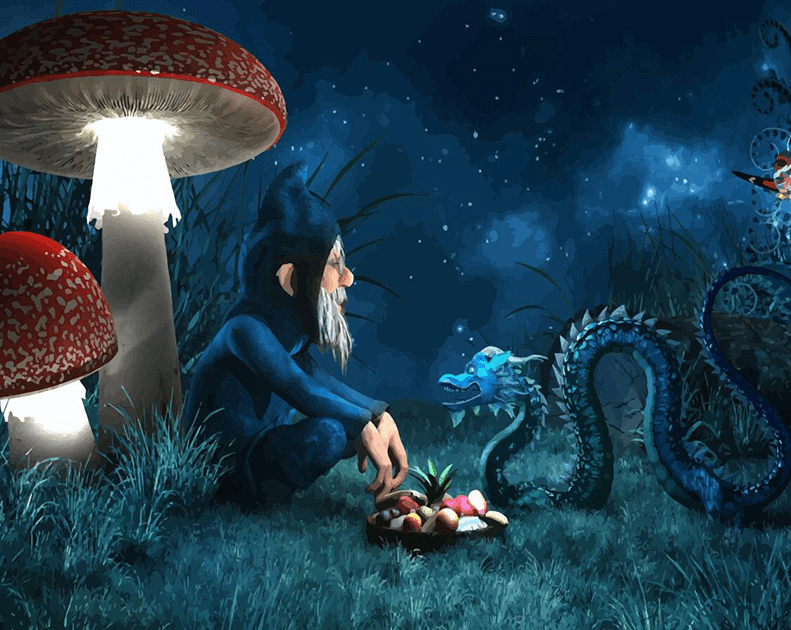 Old Man And Dragon