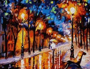Abstract City Night - Paint by Numbers