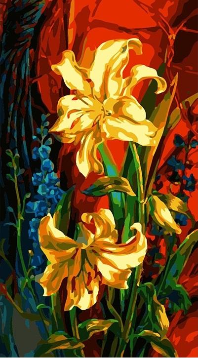 Abstract Flowers Painting kit