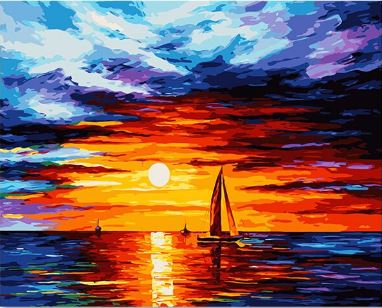 Abstract Sunset -  Painting Kit