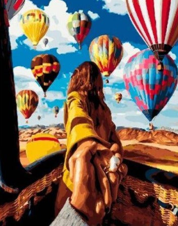 Couple in Air Balloon - Paint by Numbers