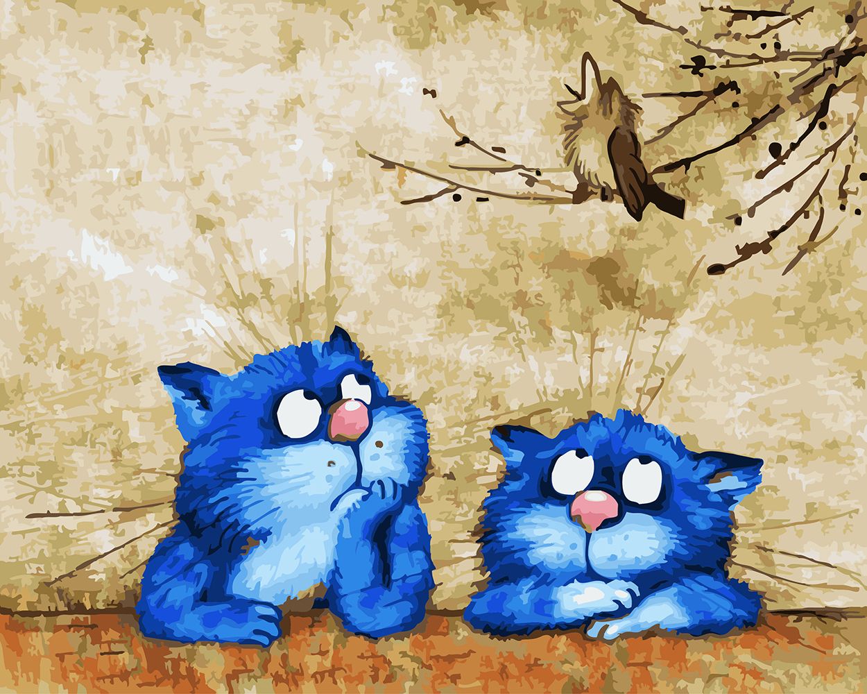 Animated Blue Cats Paint By Number