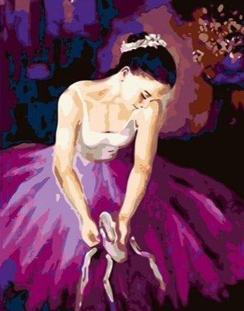 Ballet Girl Sitting - Painting Kit