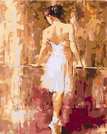 Ballet Girl in White Dress - Paint by Numbers