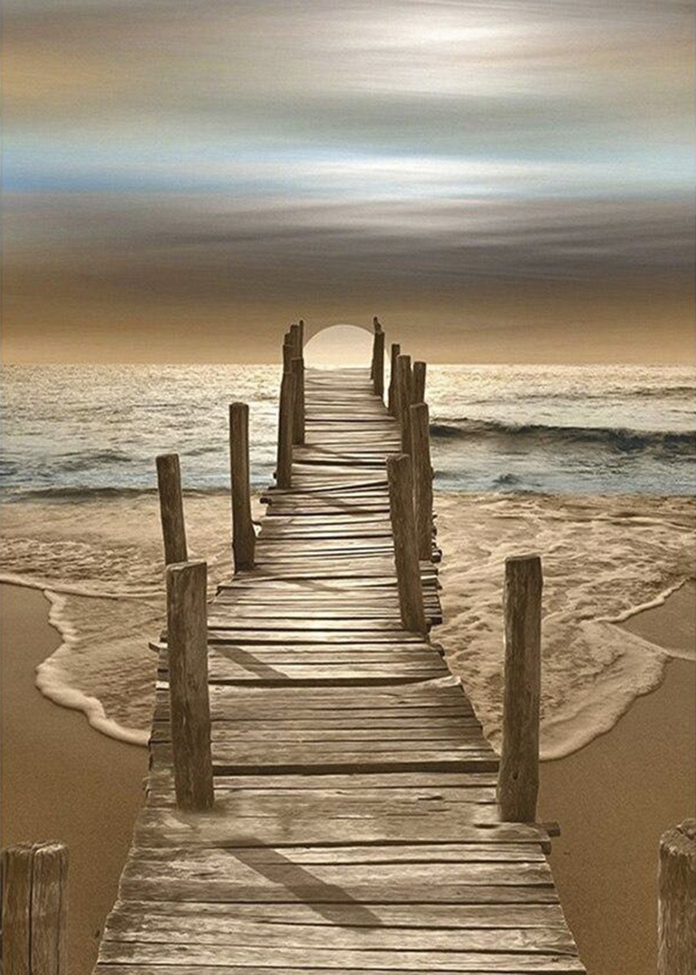 BeachScenePaintingKit paint by numbers