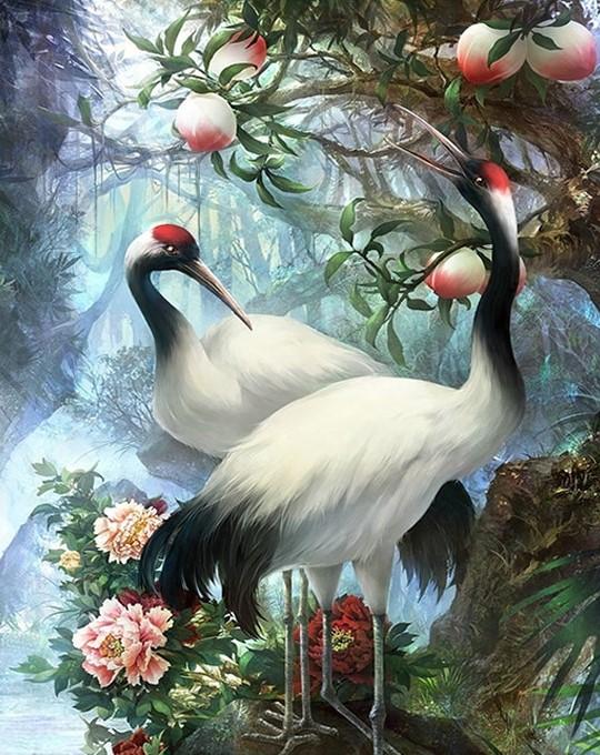 Beautiful Cranes  Painting