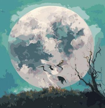 Swan in Full Moon Painting Kit