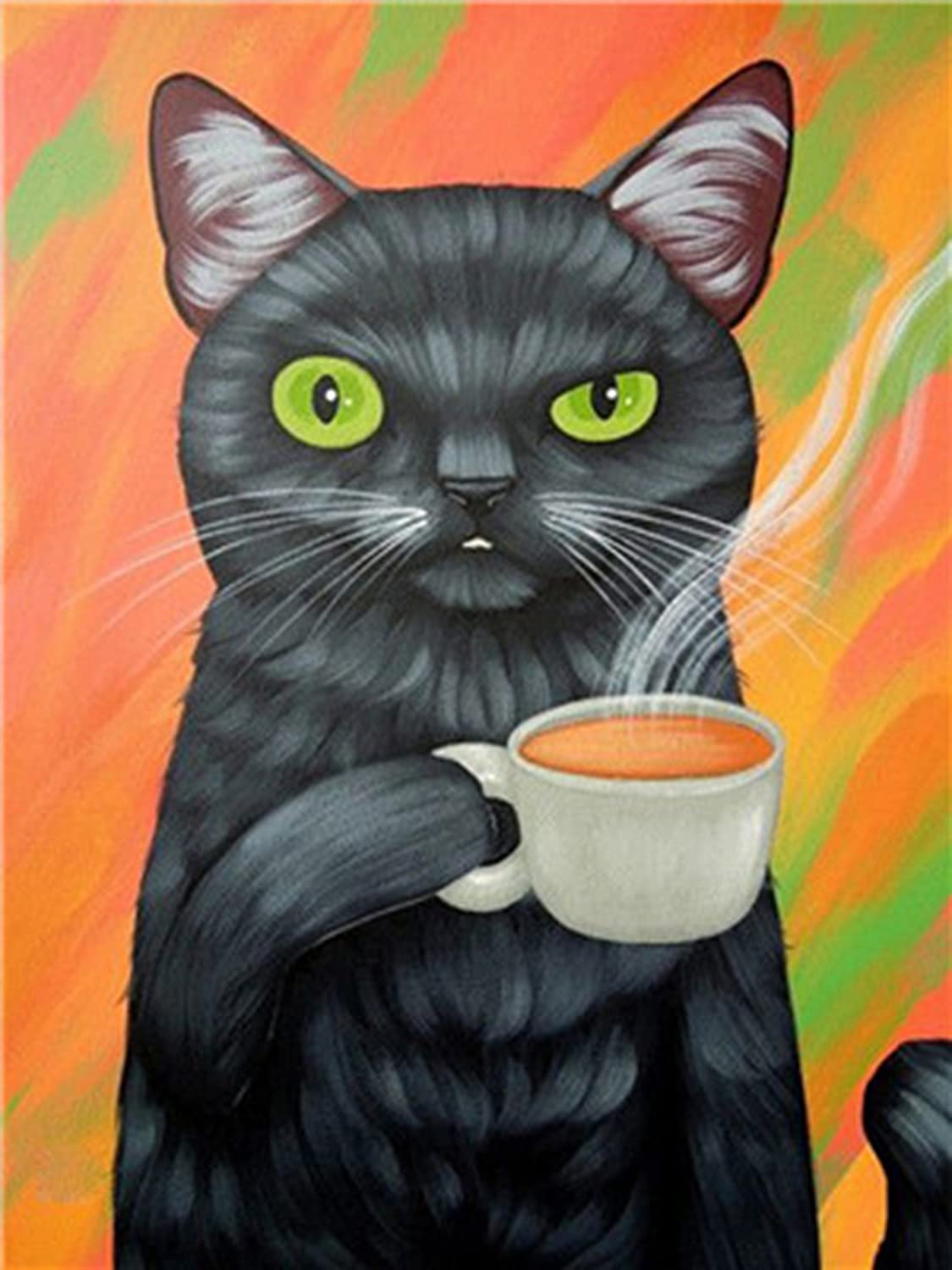 Black Cat Painting By Numbers kit