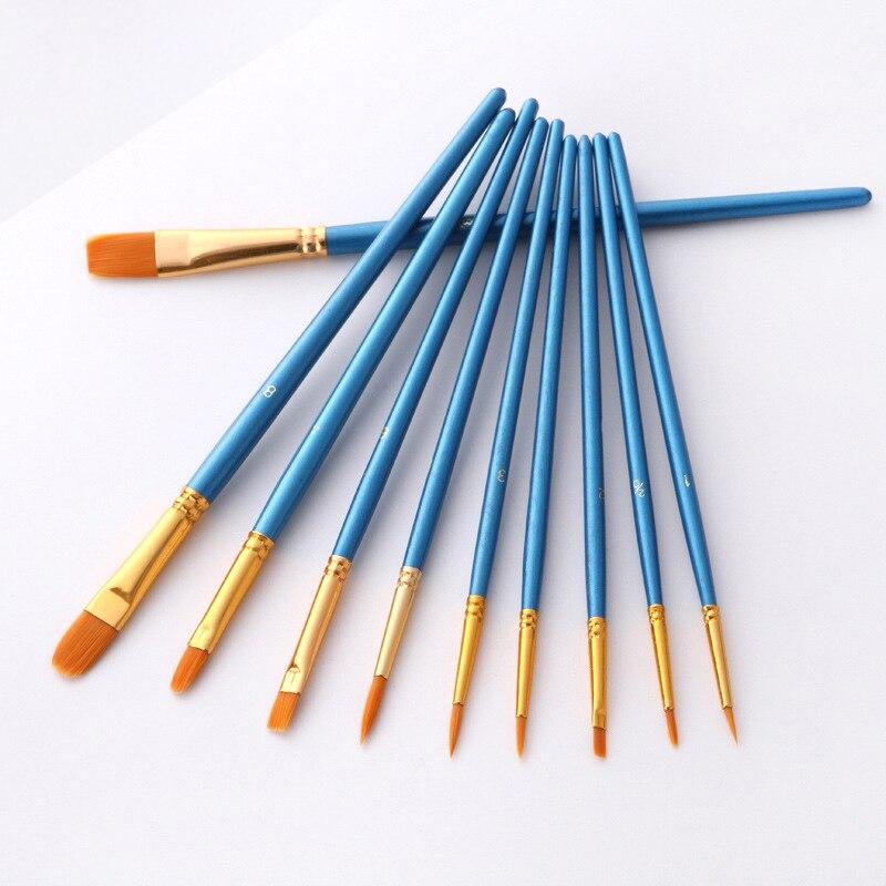 Blue DIY paint brushes