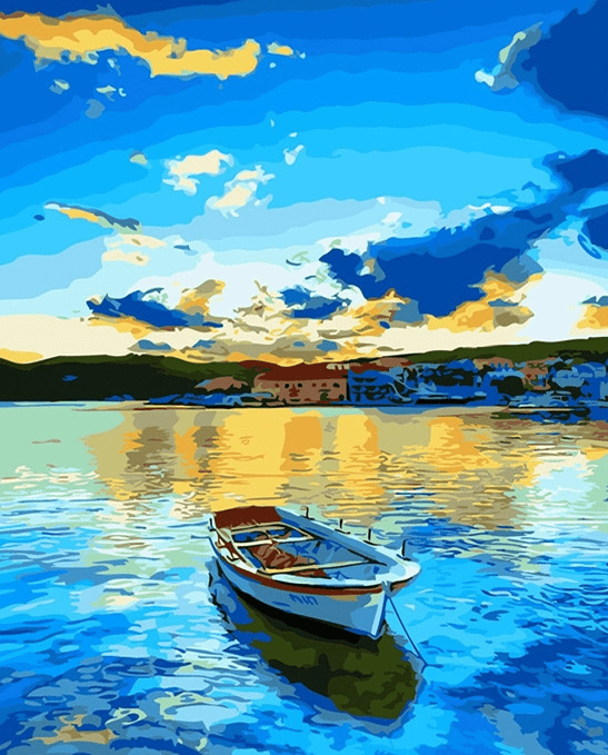 Lake scene painting kit