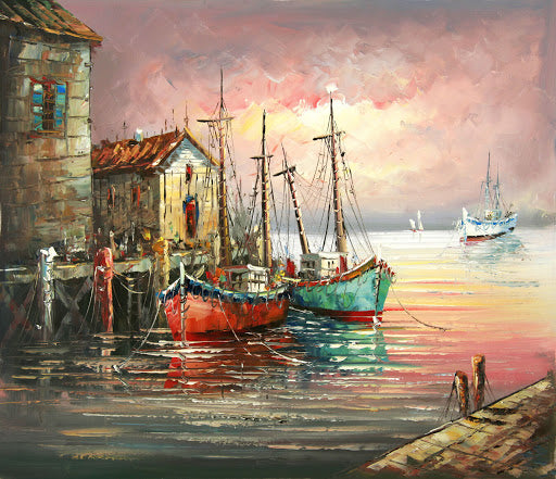 Boats In Water DIY Painting Kit