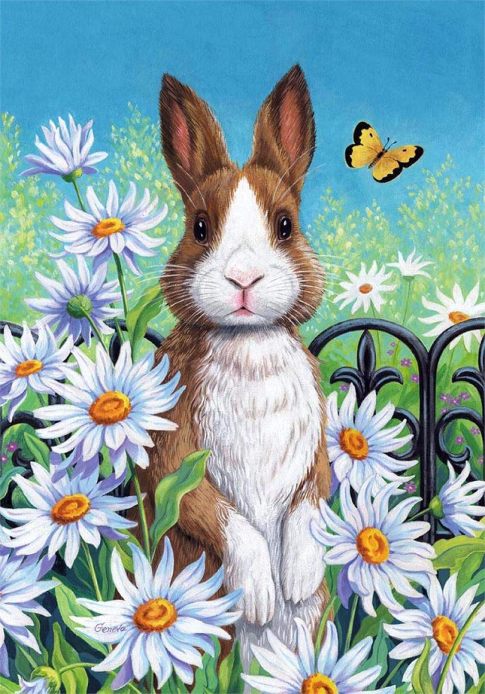 Bunny In a Field Paint by Numbers