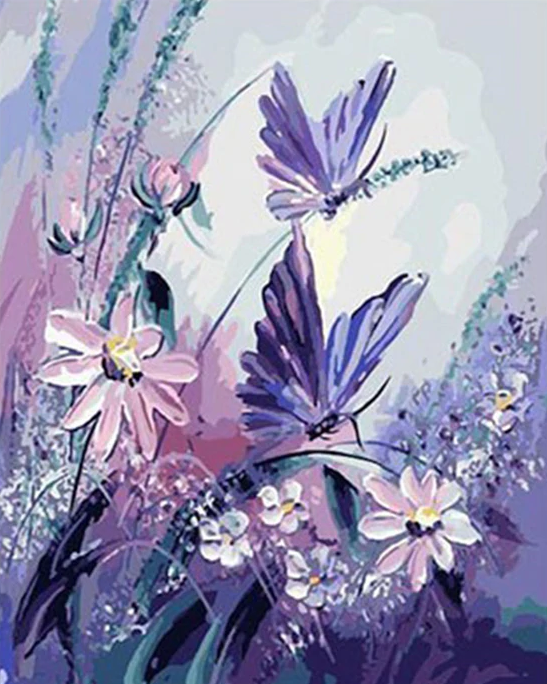 Butterfly And Flowers Painting Kit