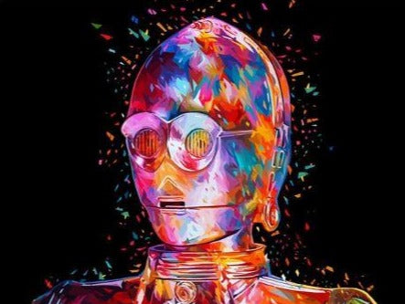 Colorful C3PO Star wars - Paint by Numbers Kit