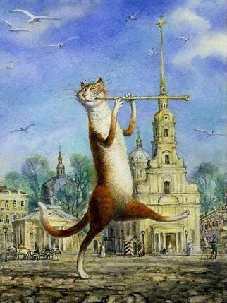 Cat Blowing Flute - Painting Kit