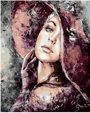 Beautiful Charming Girl - Abstract art Painting Kit