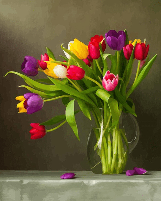 Colorful tulips