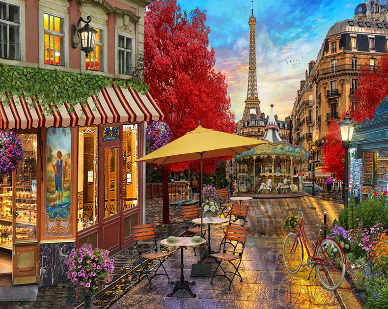 City Of Paris Paint By Numbers Kit