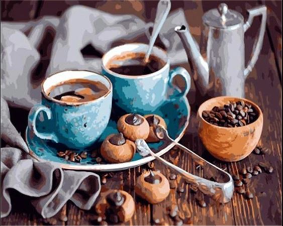 Two Cups of Coffee  - Paint by Numbers Kit