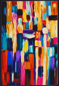 Colorful Abstract Art Painting - Paint by Number Kit