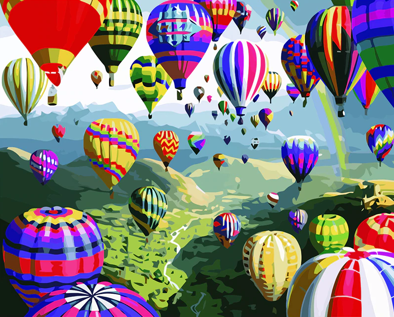 Colorful Balloons In The Air