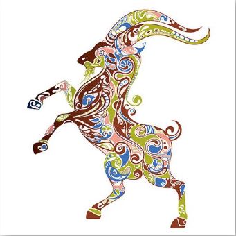 Colorful Beautiful Goat Painting Portrait - Paint by Numbers