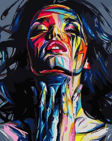 Colorful Girl Abstract - Paint by Numbers