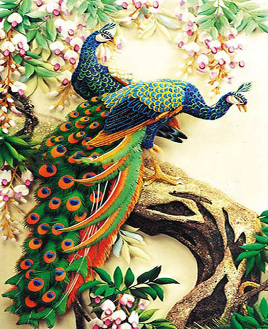 Couple Of Peacock Painting