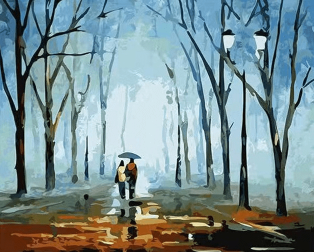Couple walking painting kit