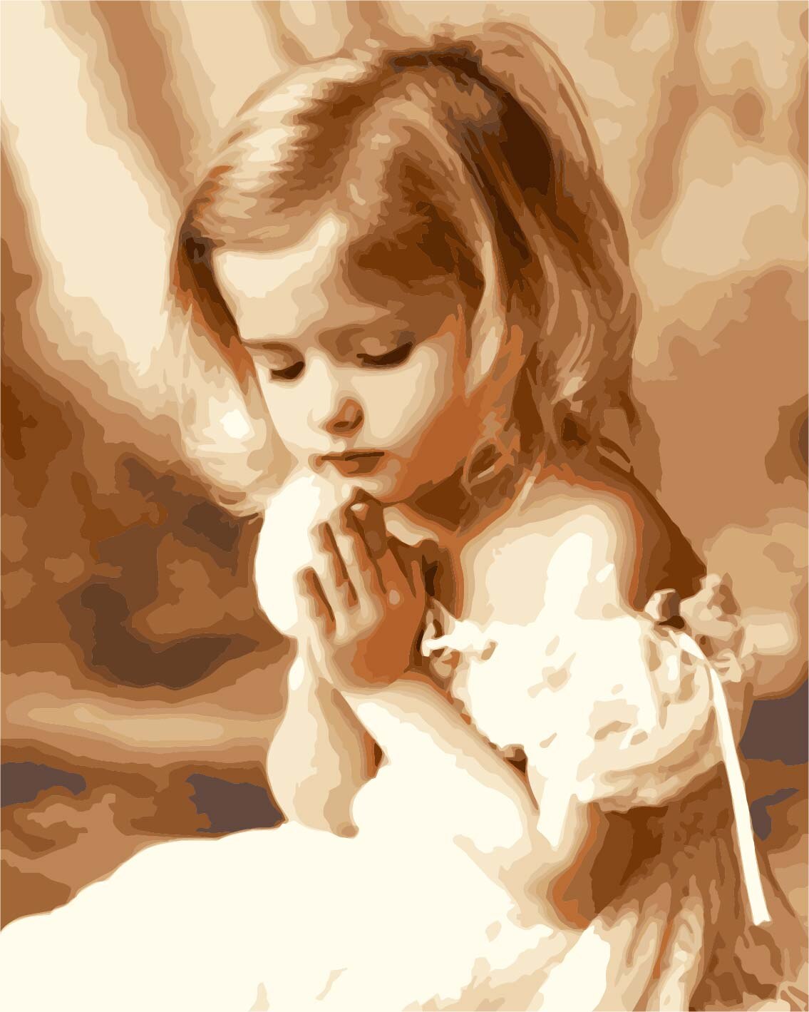 Cute Girl Praying Painting Kit