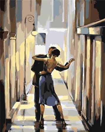 Dancing Couple in The Alley - Paint by Numbers