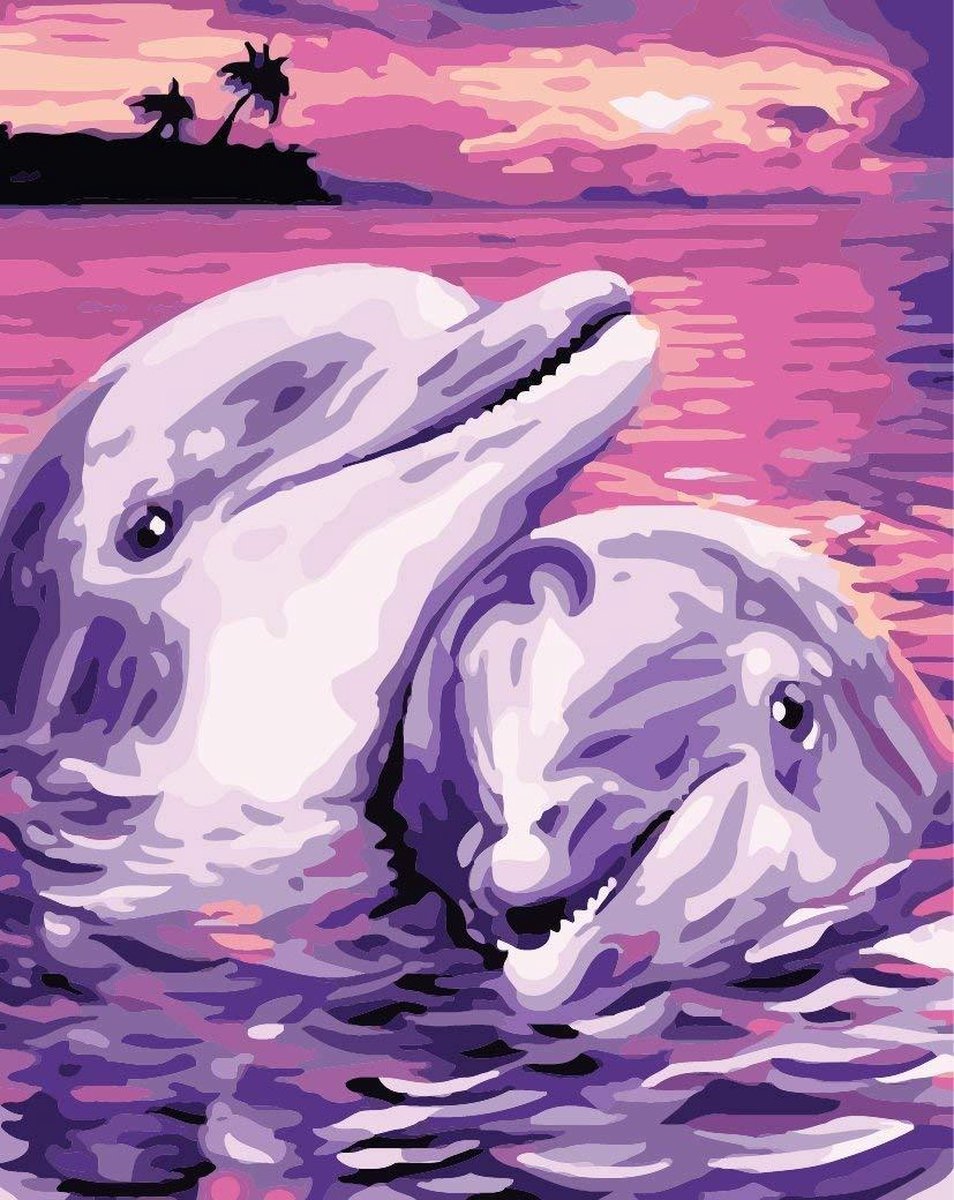 Dolphins paint By Numbers