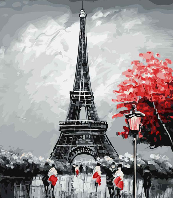 Eiffel tower painting 