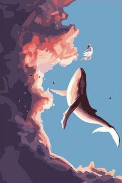 Flying Whale - Paint by Numbers Kit