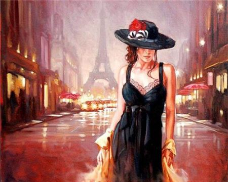 French Beauty - Girl Paint by Numbers