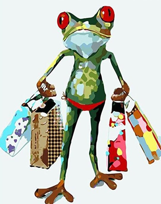 Frog Shopping painting kit