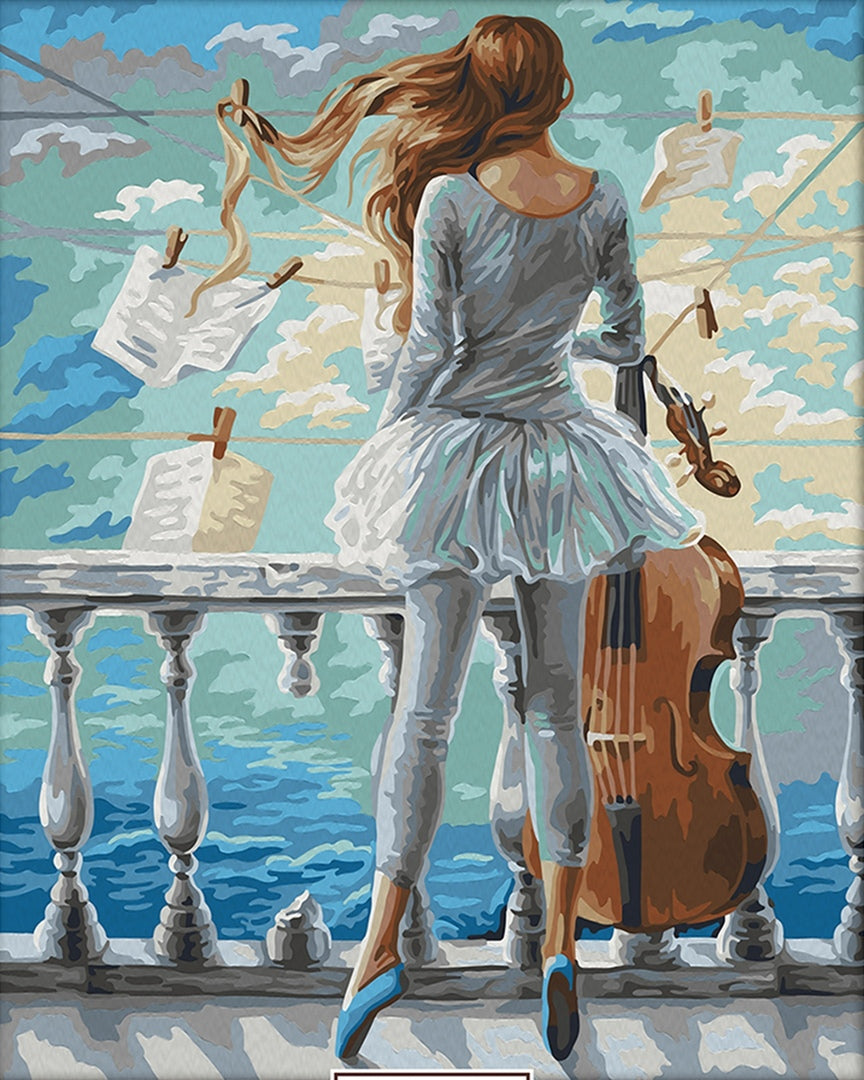girl painting By numbers