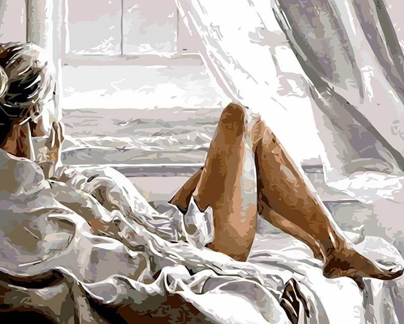 Girl On Bed