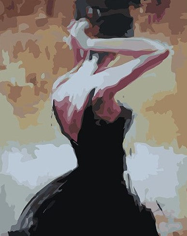 Lady In Black Dress