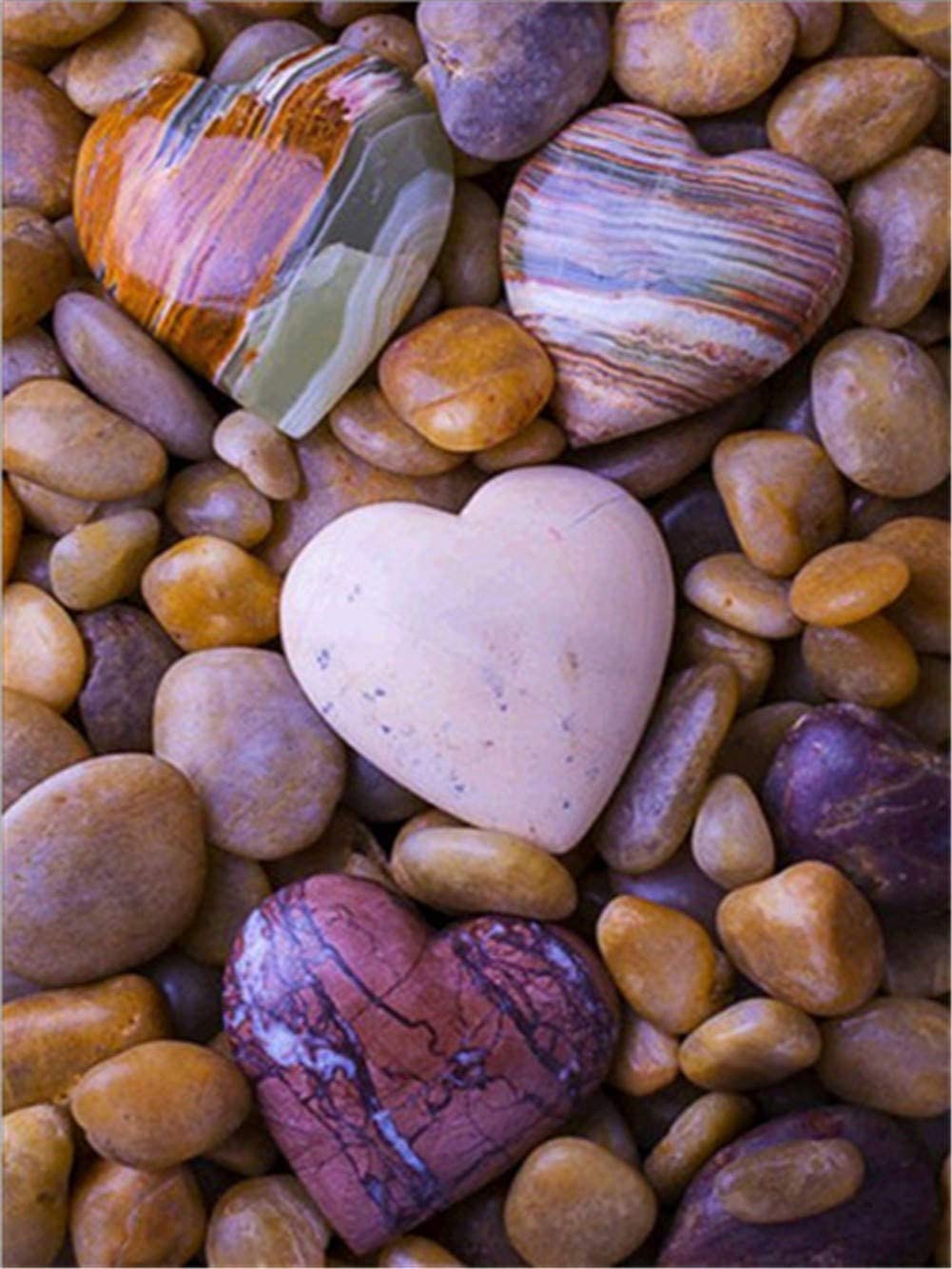 Heart Stones Painting by number Kit