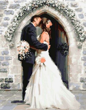 Just Married Couple - Paint by Numbers Kit