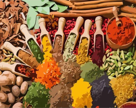 Natural Spices For Healthy Kitchen - Painting Kit