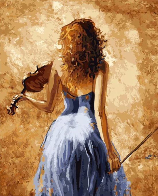 Lady with Violin Kit