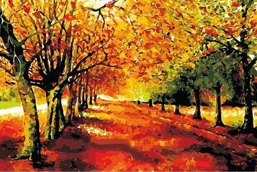 Golden Autumn  Scenery - Paint by Numbers