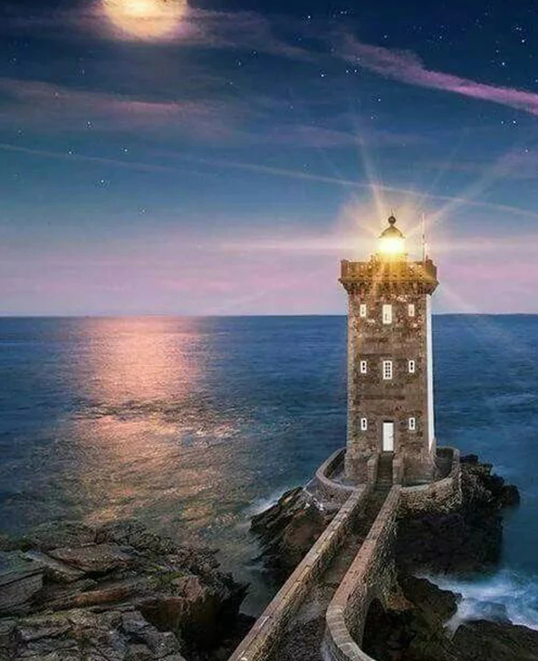 Light House At Night