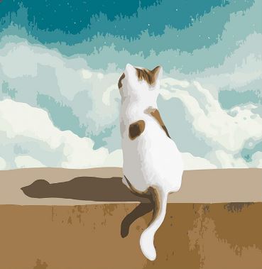 Sitting Cat - Painting Kit 